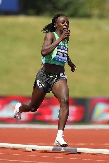 Francine Niyonsaba at the 2016 IAAF Diamond League meeting in Birmingham (Jean-Pierre Durand)
