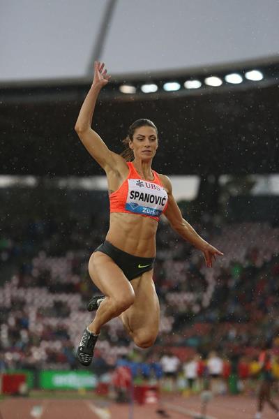 Ivana Spanovic at the 2015 IAAF Diamond League final in Zurich (Jean-Pierre Durand)
