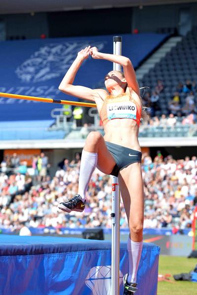 Kamila Licwinko at the 2015 IAAF Diamond League in Birmingham (Jean-Pierre Durand)