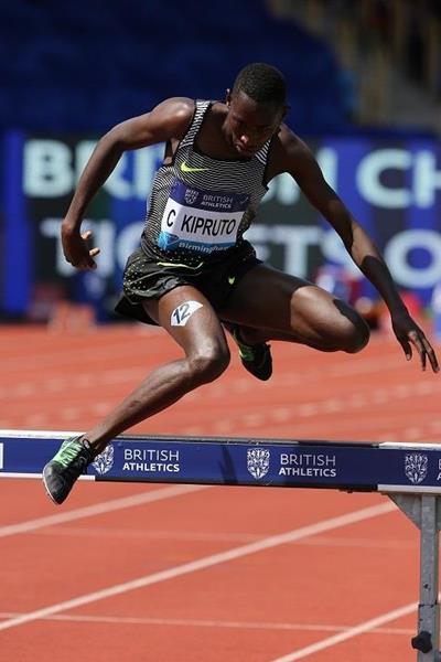 Conseslus Kipruto at the 2016 IAAF Diamond League meeting in Birmingham (Jean-Pierre Durand)