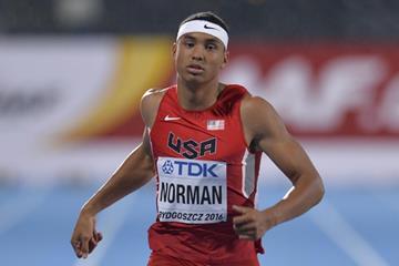 Michael Norman wins the 200m at the IAAF World U20 Championships Bydgoszcz 2016 (Getty Images)