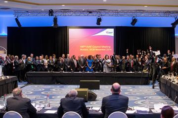 The announcement is made for the 2019 IAAF World Championships (Philippe Fitte / IAAF)
