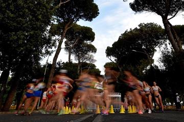 The women's 20km at the IAAF World Race Walking Team Championships Rome 2016 (Getty Images)