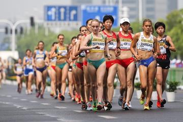 The U20 women's 10km race walk at the IAAF World Race Walking Team Championships Taicang 2018 (Getty Images)