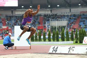 Christian Taylor breaks the triple jump meeting record in Ostrava (Organisers / Luděk Šipla)