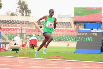 Paul Tanui on his way to winning the 10,000m at the Continental Tour Gold meeting in Nairobi (Organisers)
