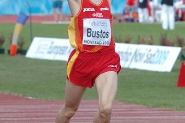 David Bustos taking the European junior 1500m title in Novi Sad (Ayuntamiento de Calvià)