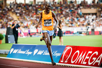 Asbel Kiprop wins the 1500m at the IAAF Diamond League meeting in Monaco (Philippe Fitte)