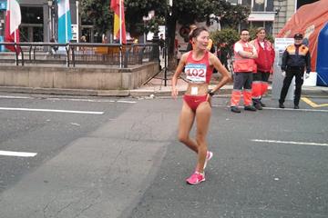 Qieyang Shenjie after her victory in La Coruna (Luis Gómez)