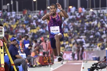 Christian Taylor leaps to victory at the 2017 Doha Diamond League (organisers)