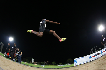 Luvo Manyonga wins the long jump in Bloemfontein (Roger Sedres)