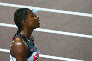 Lauryn Williams after the 100m final at the 2007 IAAF World Championships in Osaka (Getty Images)