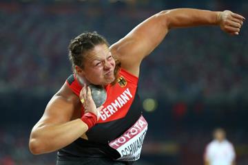 Christina Schwanitz in the shot at the IAAF World Championships, Beijing 2015 (Getty Images)