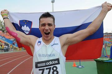 Matija Muhar in the boys' Javelin Throw at the IAAF World Youth Championships 2013 (Getty Images)