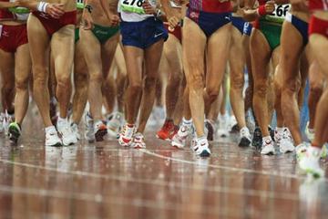 Race walkers in the rain as athletics competitions start on day seven in Beijing (IAAF.org)