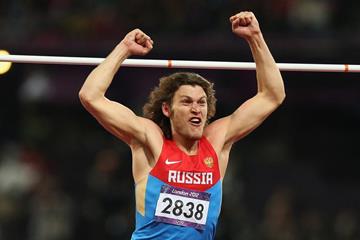 Ivan Ukhov of Russia wins the high jump at the London 2012 Olympics (Getty Images)