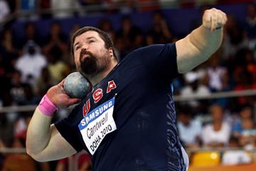 Christian Cantwell of USA on his way to winning the gold medal in the Shot Put final (Getty Images)