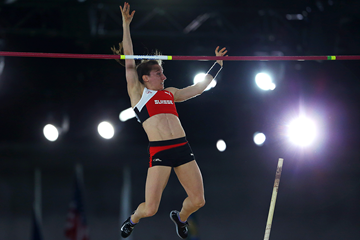 Nicole Buchler in the pole vault at the IAAF World Indoor Championships Portland 2016 (Getty Images)
