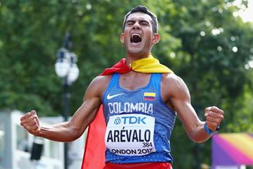 Eider Arevalo wins the 20km race walk at the IAAF World Championships London 2017 (Getty Images)