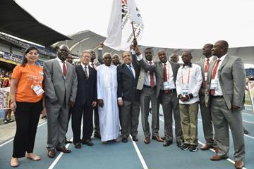 handover of the IAAF flag from Cali to Nairobi at the IAAF World Youth Championships, Cali 2015  (Getty Images)