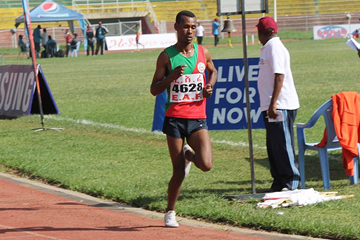 Getaneh Tamire on his way to winning the 5000m at the Ethiopian Championships (Bizuayehu Wagaw)
