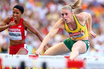 Sally Pearson in the womens 100m Hurdles at the IAAF World Athletics Championships Moscow 2013 (Getty Images)