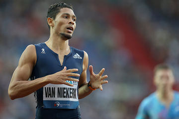 Wayde van Niekerk wins the 300m at the Golden Spike meeting in Ostrava (AFP / Getty Images)