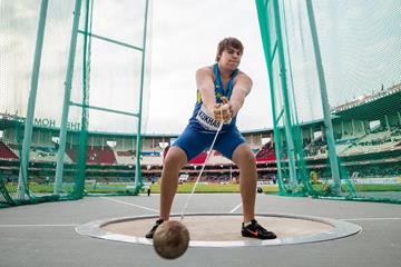 Mykhaylo Kokhan in the hammer at the IAAF World U18 Championships Nairobi 2017 (Getty Images)