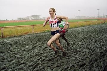 Paula Radcliffe in action at the 2001 IAAF World Cross Country Championships (Getty Images)