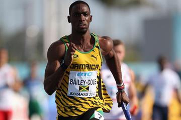 Jamaica's Kemar Bailey-Cole in the 4x100m at the IAAF World Relays (Getty Images)