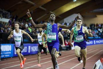 Collins Kipruto wins the Madrid 800m (Dan Vernon)