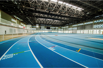 The track at Nanjing’s Cube Indoor Athletics Facility (LOC)