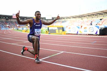 Noah Lyles after winning the Continental Cup 100m title (Getty Images)