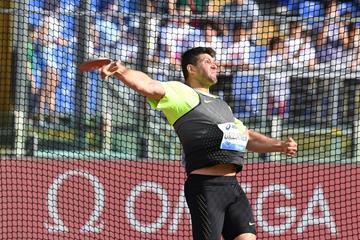 Robert Urbanek at the 2016 IAAF Diamond League meeting in Rome (Gladys Chai)