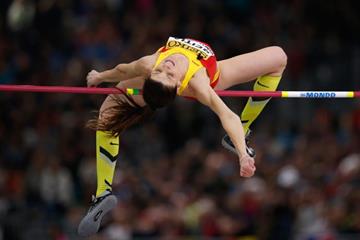Ruth Beitia in the high jump at the IAAF World Indoor Championships Portland 2016 (Getty Images)