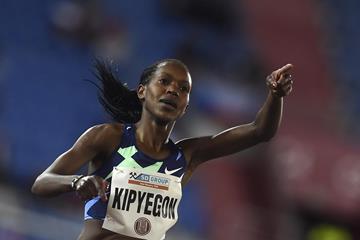 Faith Kipyegon wins the 1500m in Ostrava (AFP / Getty Images)