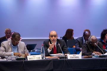 IAAF general secretary Essar Gabriel at the 2014 IAAF Council Meeting in Monaco (Philippe Fitte / IAAF)