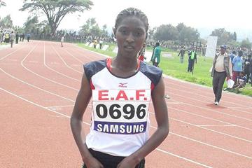 Senbere Teferi after winning the Ethiopian 5000m title (Bizuayehu Wagaw)