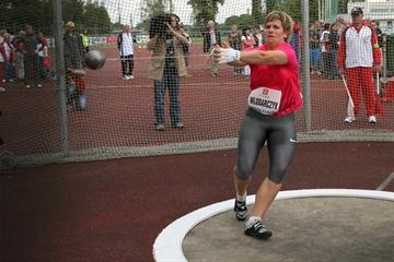 Poland's Anita Wlodarczyk improves to 76.59m in Ostrava to move into the event's all-time top-10 (Ostrava organisers)