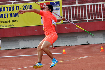Jun-ya Sado in the javelin at the Asian Junior Championships (Organisers)