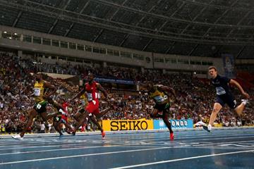 The men's 100m final at the IAAF World Championships Moscow 2013 (Getty Images)