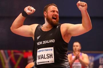 Tom Walsh in the shot put at the IAAF World Indoor Championships Birmingham 2018 (Getty Images)