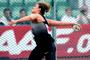 Sandra Perkovic, winner of the discus at the IAAF Diamond League meeting in Oslo (Mark Shearman)