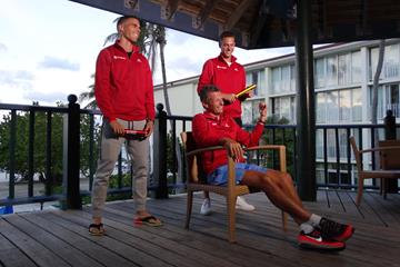 The Borlees in Nassau, from left: Kevin, father Jacques, and Dylan (Michelle Sammet)