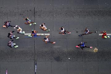 Athletes in action at the London Marathon (AFP/Getty Images)