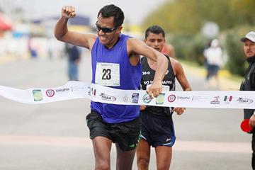 Eder Sanchez wins the 20km race walk in Chihuahua (Organisers)