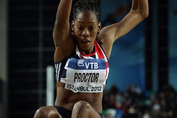 Shara Proctor of Great Britain competes in the long jump at the IAAF World Indoor Championships Istanbul 2012 (Getty Images)