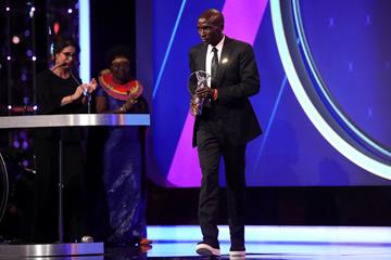 Eliud Kipchoge receives the Laureus Exceptional Achievement award (Getty Images)