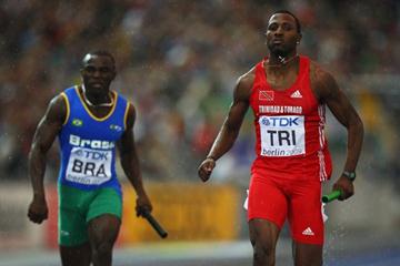 Trinidad and Tobago's Richard Thompson in the 4x100m (Getty Images)