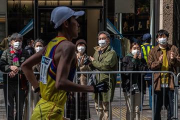 A runner in action at the Tokyo Marathon (Getty Images)